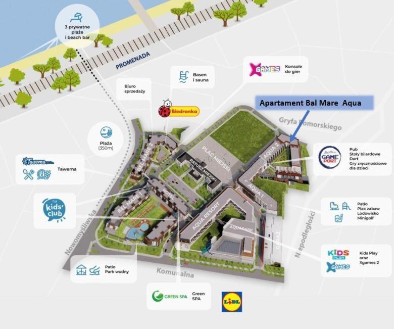 Bel Mare Aqua Apartament Parking Gratis + Taras Miedzyzdroje Esterno foto